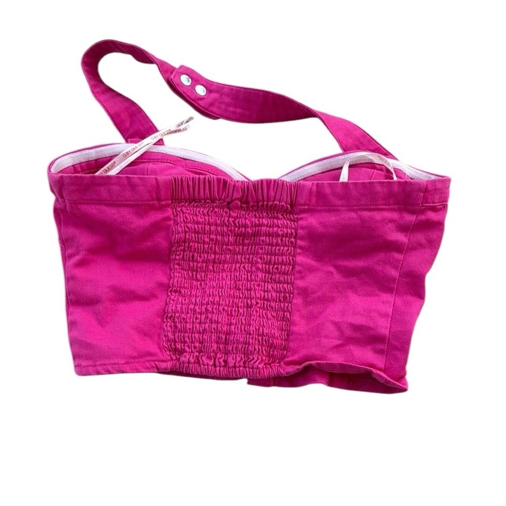 G by Guess . Pink Sleeveless Bustier Crop Top - Picture 5 of 10